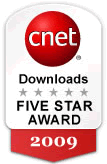 CNet download.com awards JobTabs Job Search and Resume five stars.