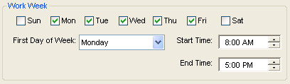 Define a calendar work week during your job search.